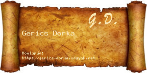 Gerics Dorka névjegykártya